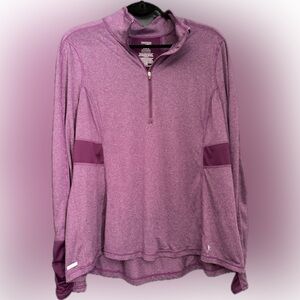 Danskin Now Semi Fitted Half Zip Athletic Top XL XXL